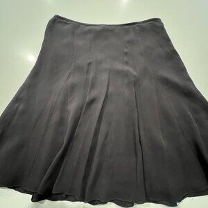 Vintage Jones New York 100% Silk Skirt / Charcoal Gray / Fully Lined / Size 8